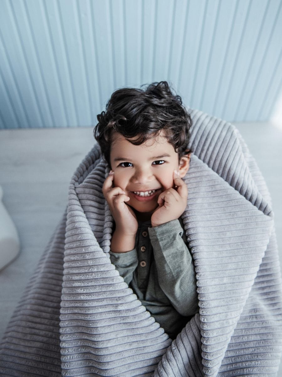 Pouf Bébé Velours Cotelé