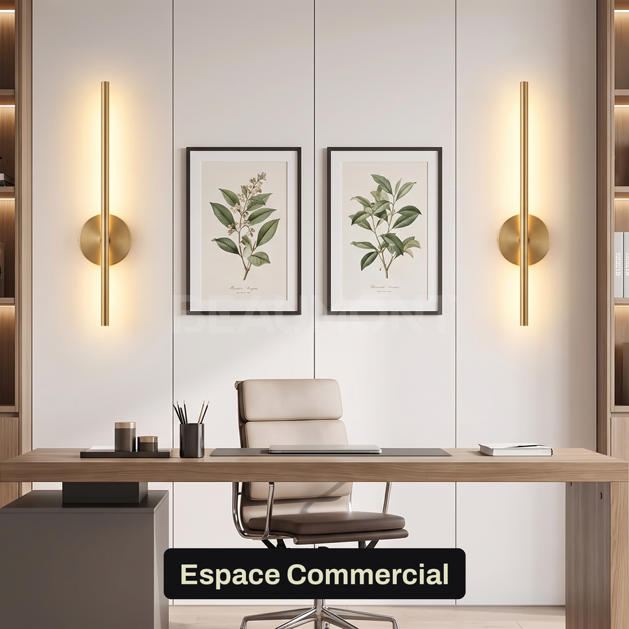 Applique murale LED Design Sans Fil Rechargeable Sans Branchement Électrique, Fixation Magnétique, Intensité Réglable, Batterie Intégrée | LISERÉ — installée sans branchement électrique