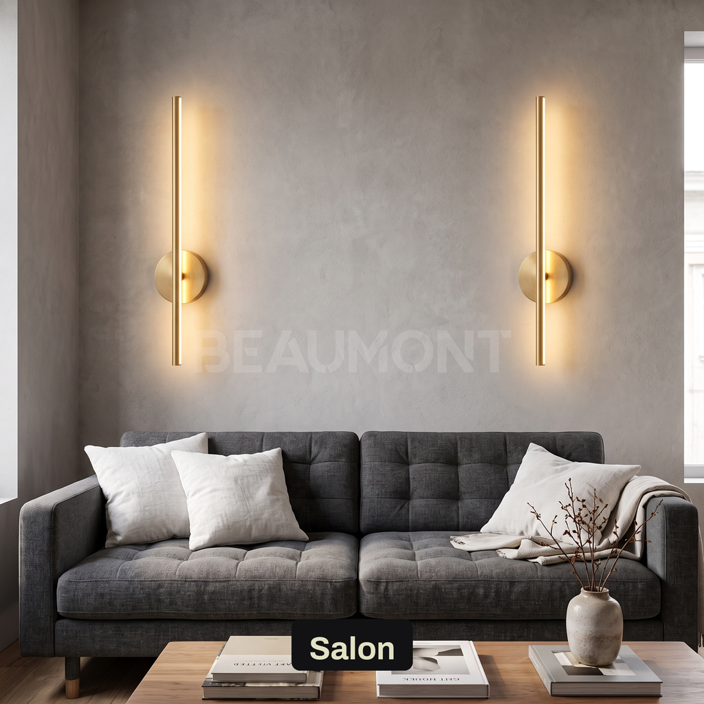 Applique murale LED design sans fil rechargeable, fixation magnétique, intensité réglable, batterie intégrée | LISERÉ
