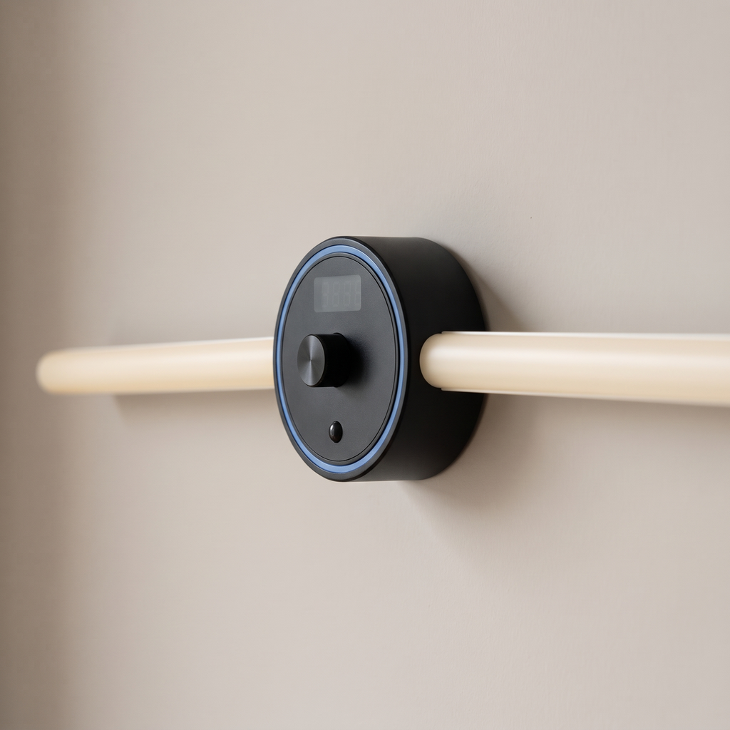 Applique Murale LED Sans Fil Rechargeable avec Horloge et Commande par Geste, Détecteur de Mouvement et Pose Adhésive Sans Perçage - Horace