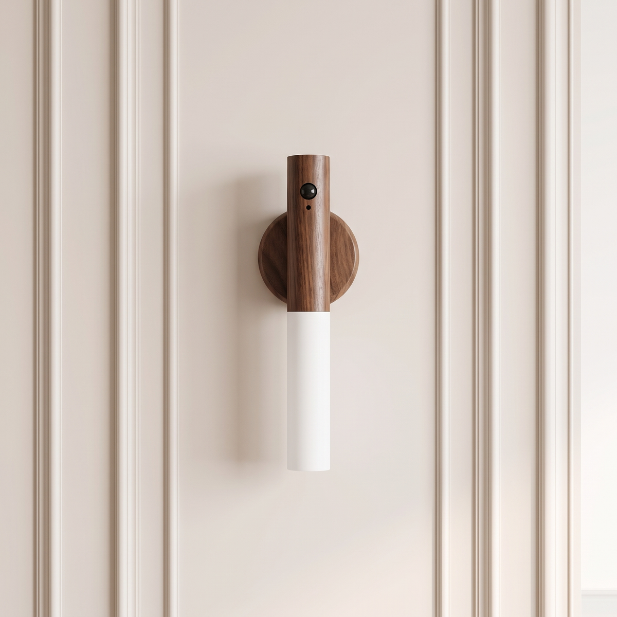 Applique Murale Sans Fil Rechargeable Finition Bois avec Détecteur de Mouvement, Aimantée et Sans Perçage - Candice
