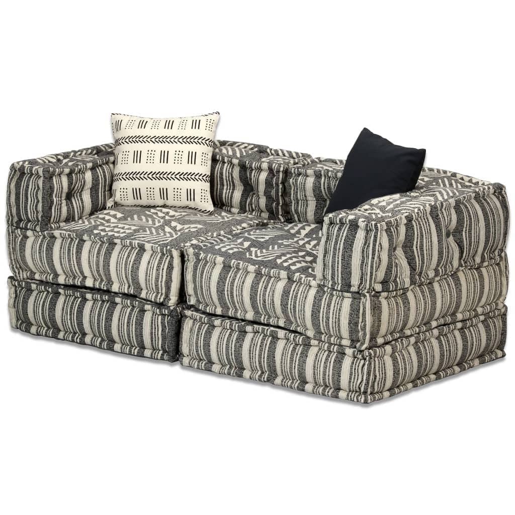 Canapé Pouf Convertible Gris Beige