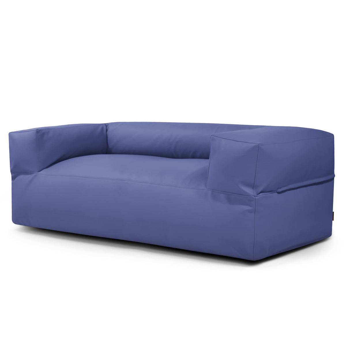 Canapé Pouf en Cuir Bleu de France