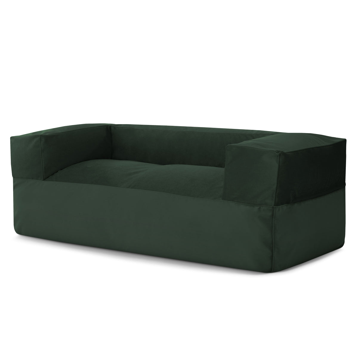 Canapé Pouf en Velours Vert Forêt