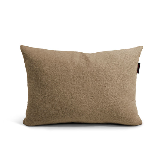 Coussin Pouf en Bouclette Marron Noisette Beaumont Concept