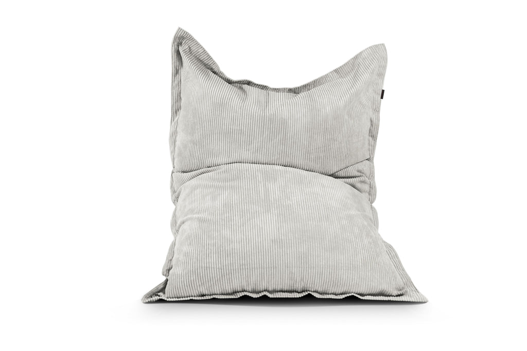 Coussin Pouf Géant Velours Côtelé Beige Crème