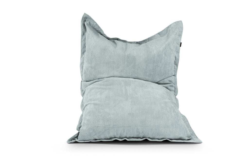 Coussin Pouf Géant Velours Côtelé Vert d'eau