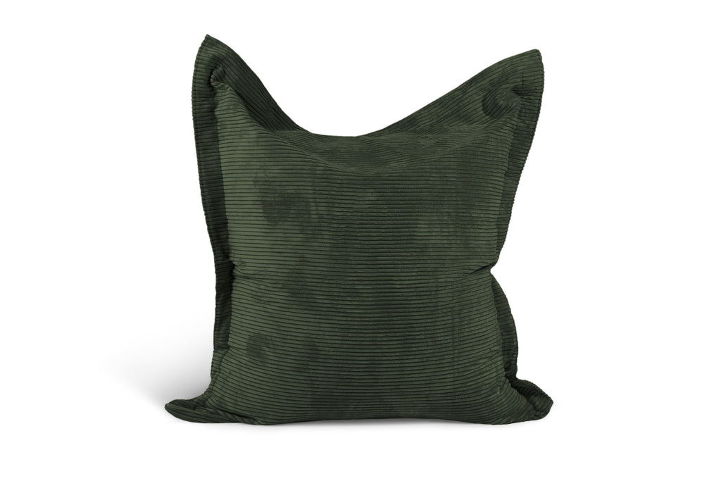 Coussin Pouf Velours Côtelé Vert Forêt