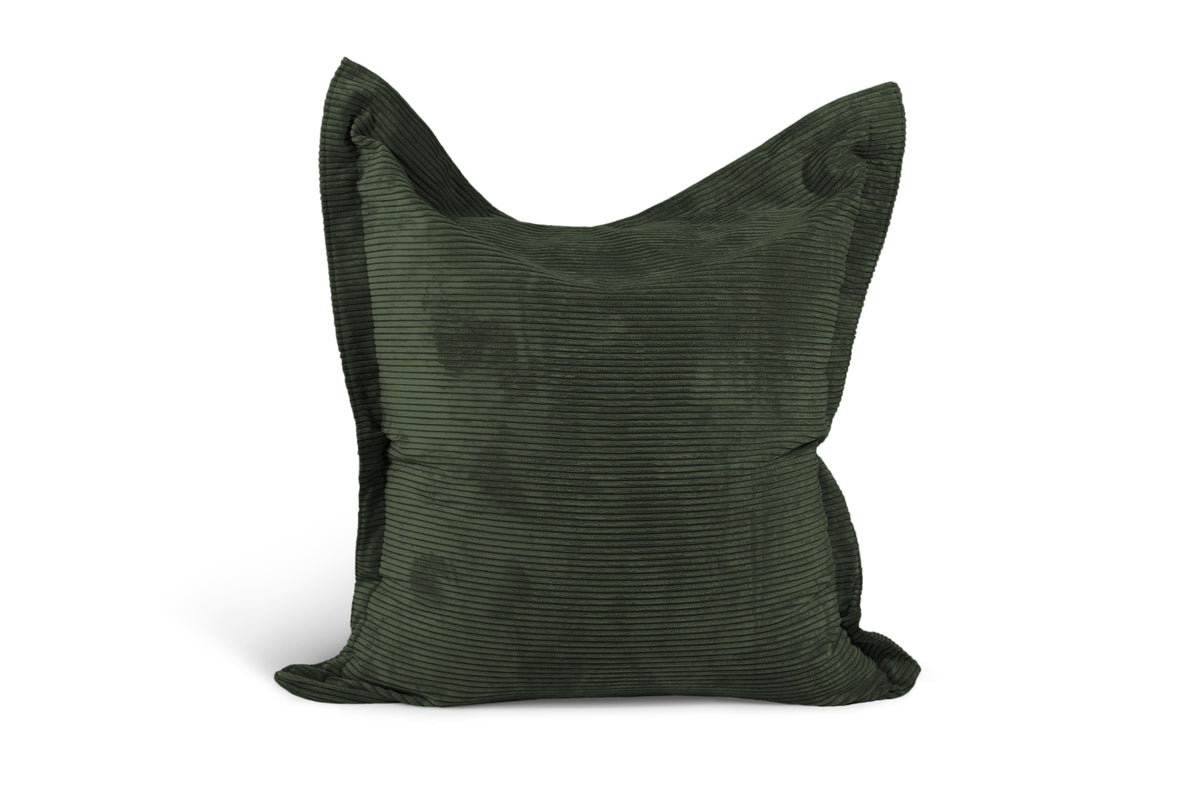 Coussin Pouf Velours Côtelé Vert Forêt