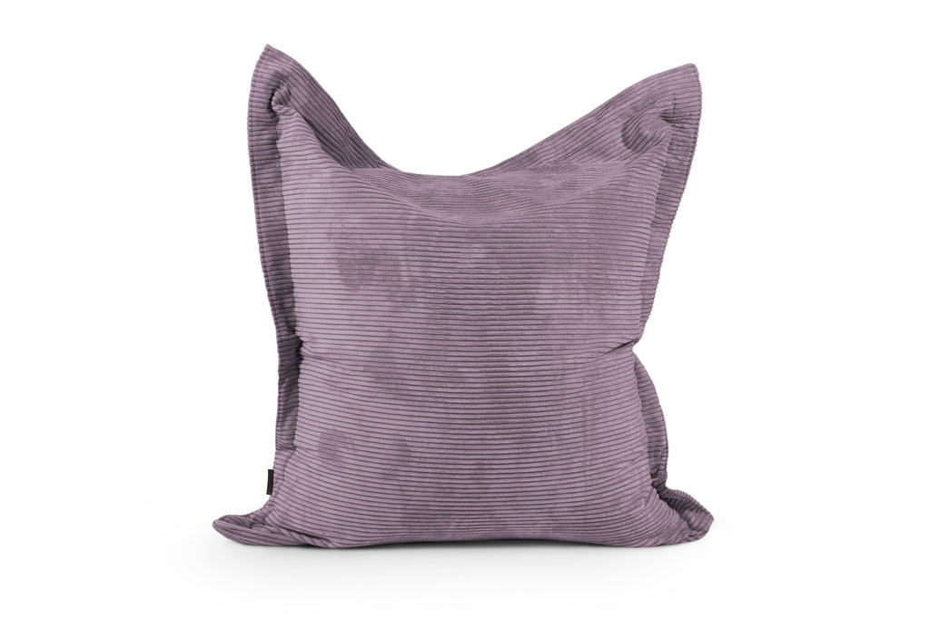 Coussin Pouf Velours Côtelé Violet Lavande