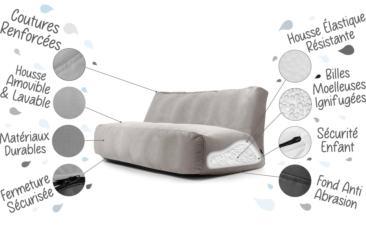details canape pouf