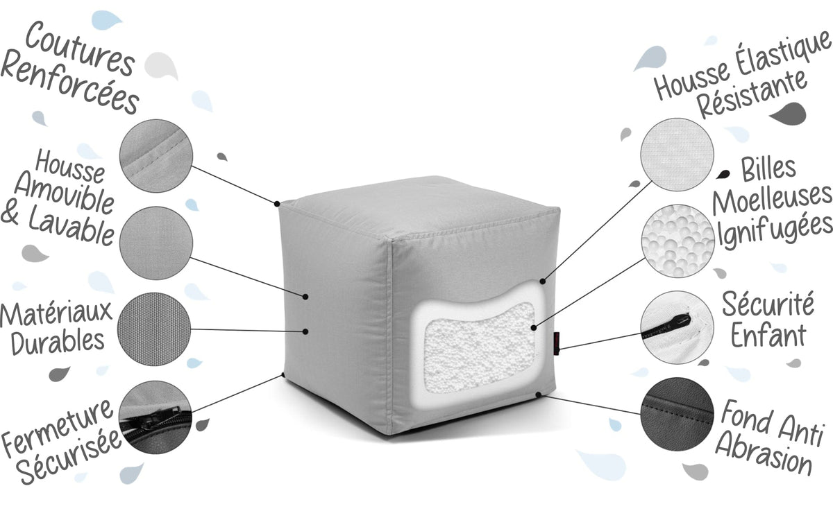 Pouf Cube Chambre