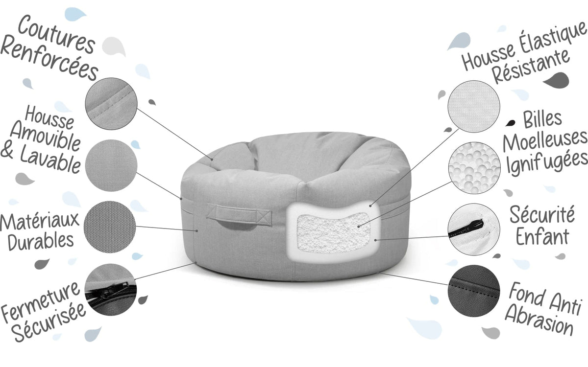 Gros Pouf Rond Exterieur