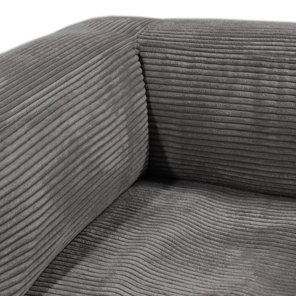 Fauteuil Pouf en Velours Côtelé
