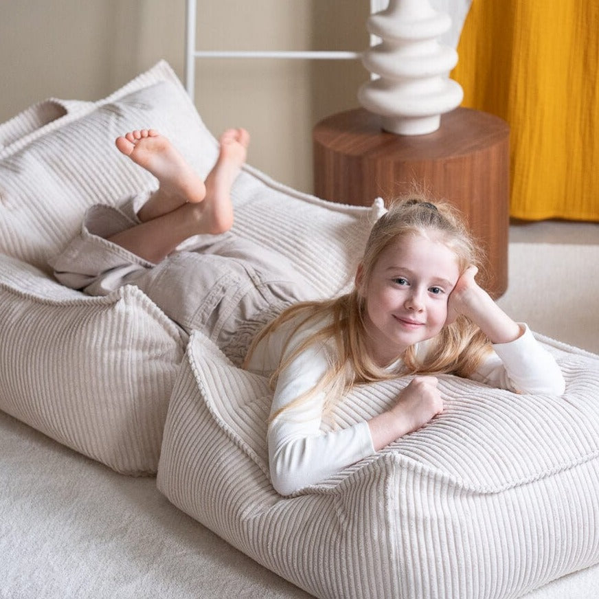 Fauteuil Pouf Enfant - Crème