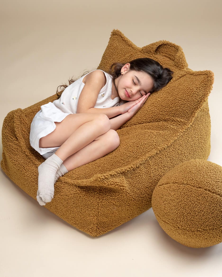 Fauteuil Pouf Enfant - Moutarde