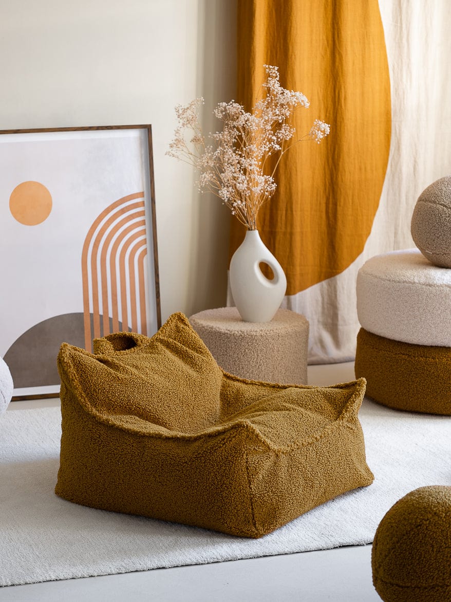 Fauteuil Pouf Enfant - Moutarde