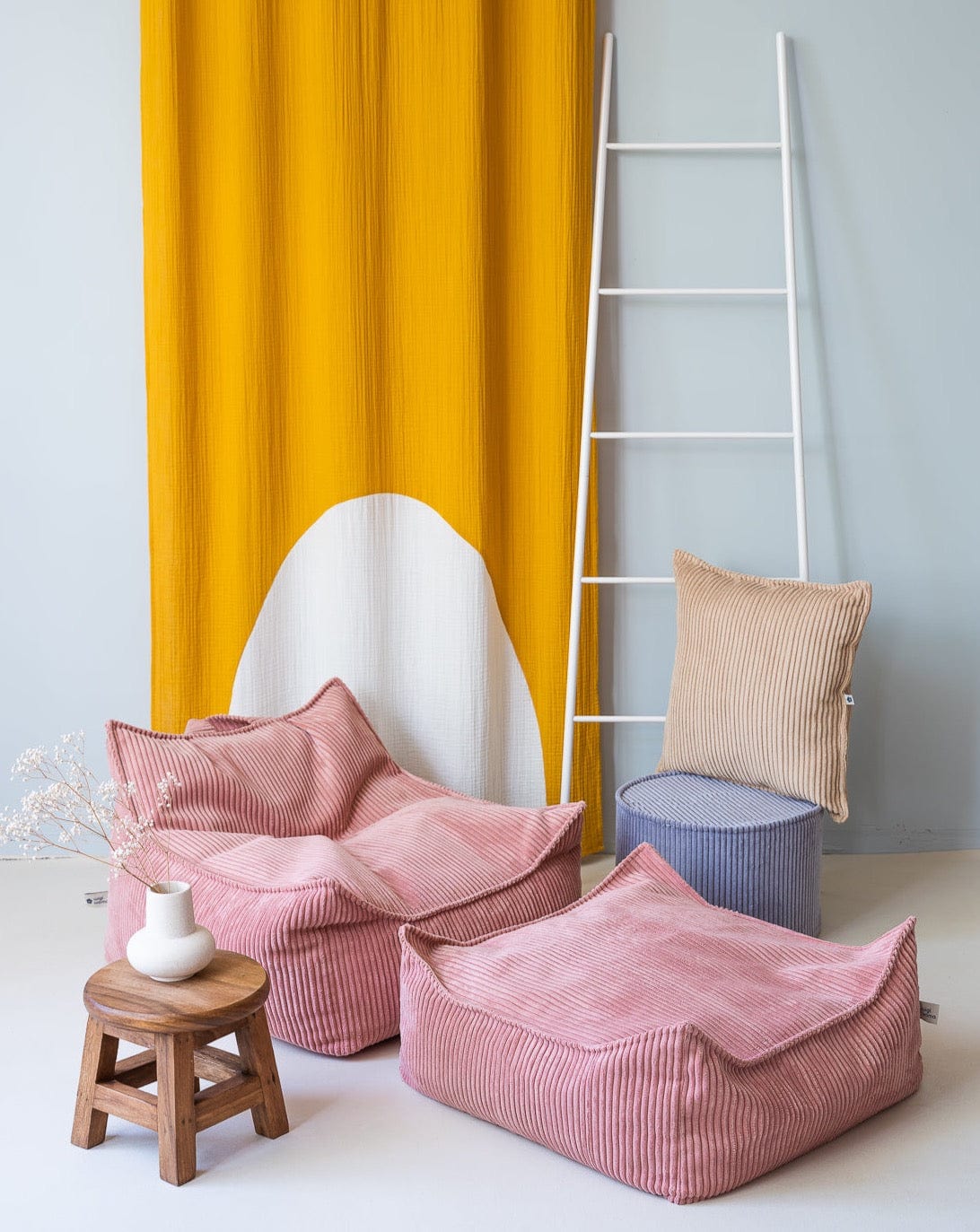 Fauteuil Pouf Enfant - Rose