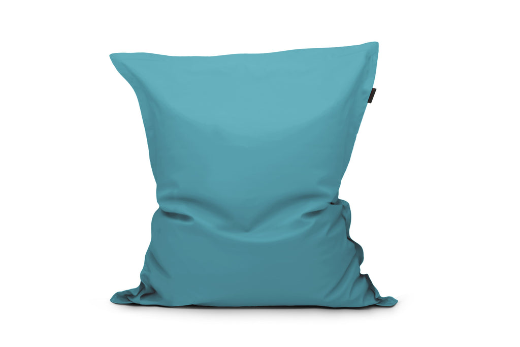 Gros Coussin Pouf Bleu Canard