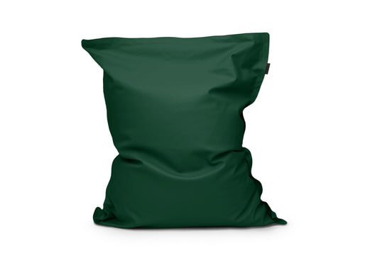 Gros Coussin Pouf Cuir Vert Fôret