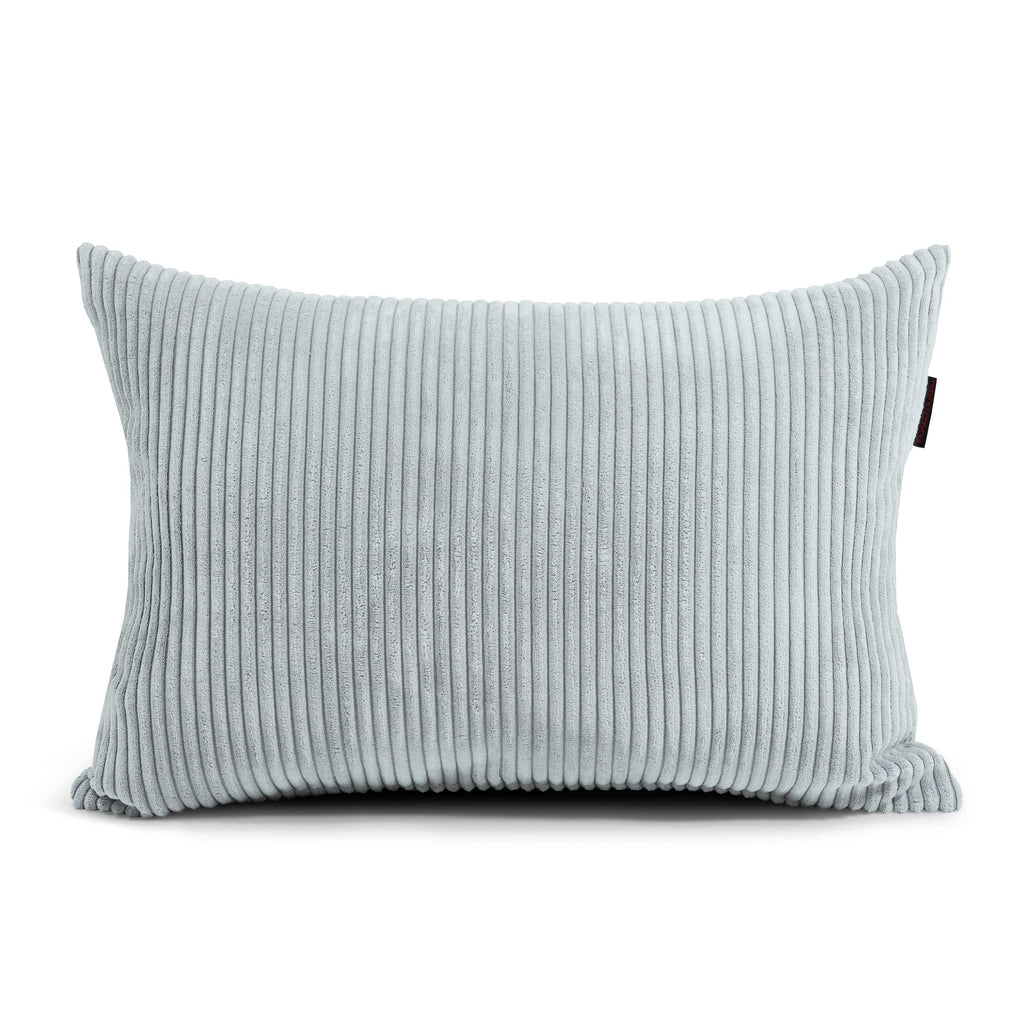 Gros Coussin Pouf en Velours Cotelé Vert d'eau Beaumont Concept