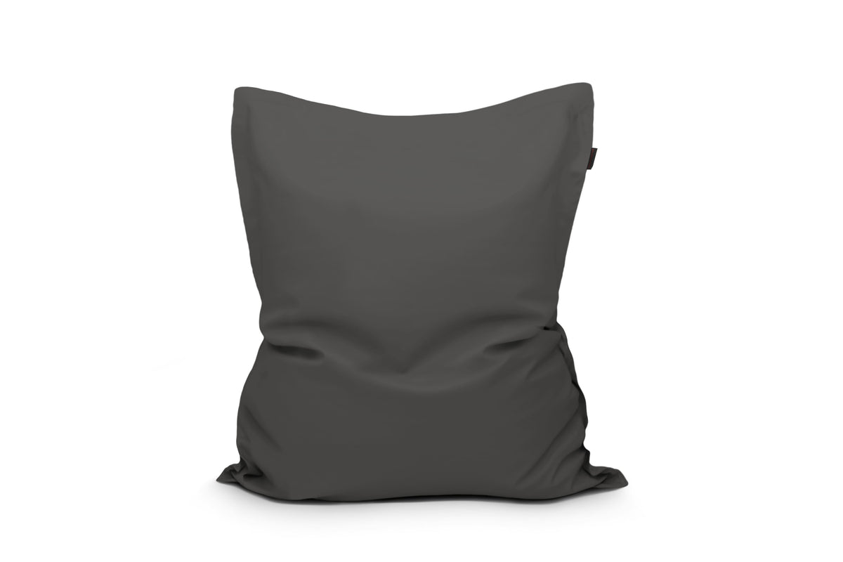 Gros Coussin Pouf Extérieur Gris Anthracite