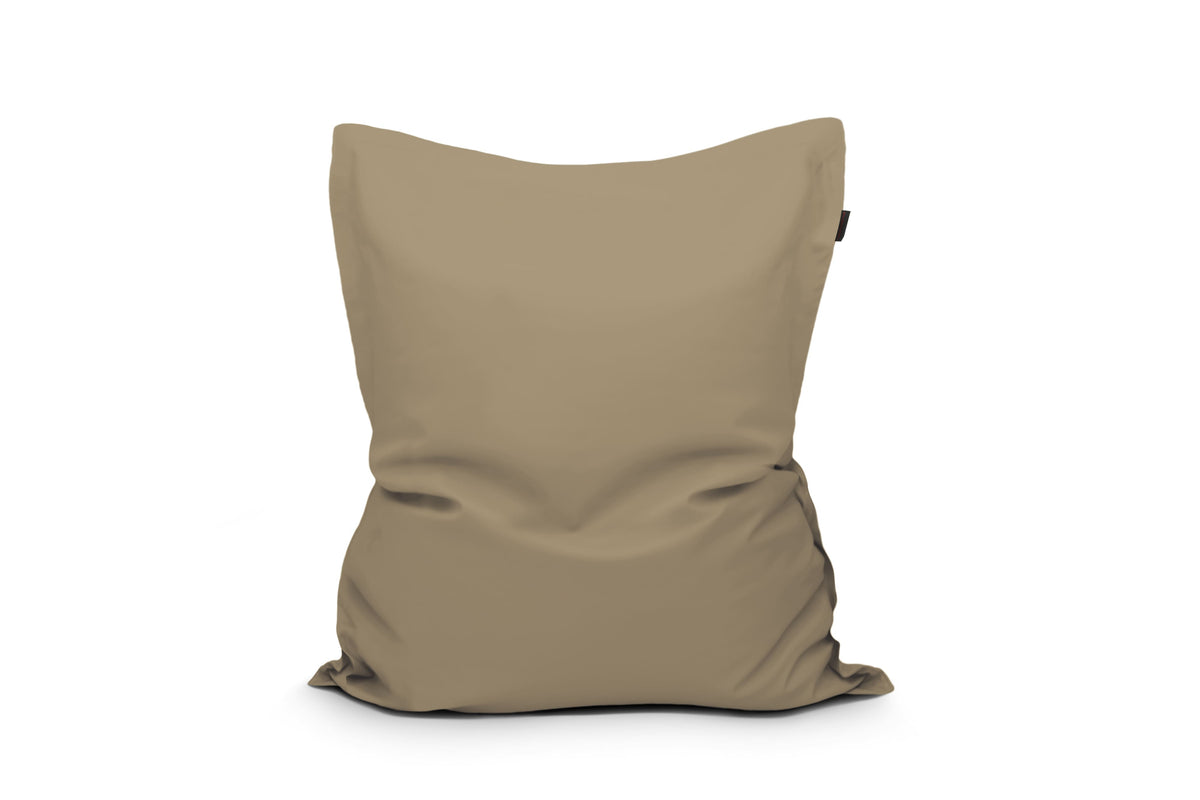 Gros Coussin Pouf Extérieur Marron Beige