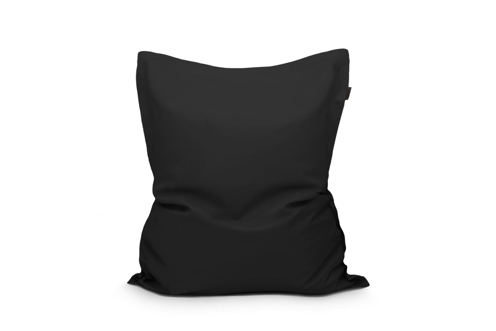 Gros Coussin Pouf Extérieur Noir Profond