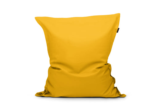 Gros Coussin Pouf Jaune Moutarde