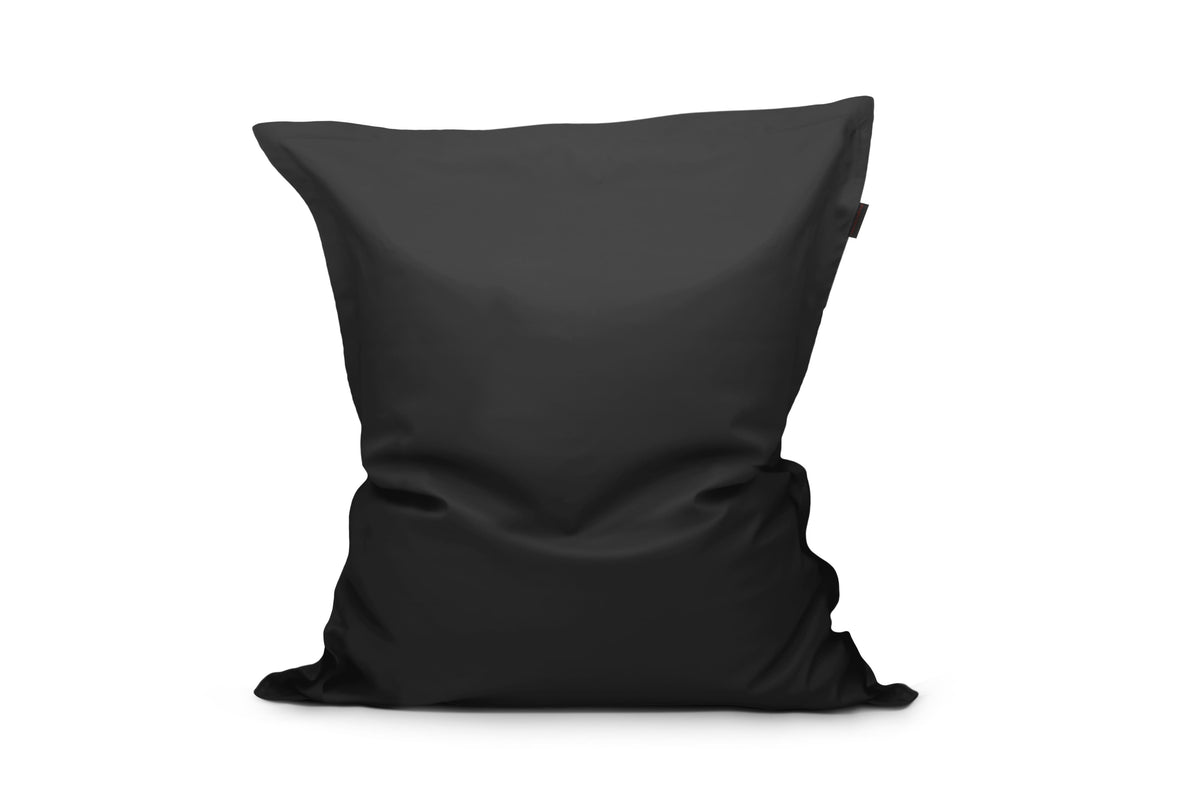 Gros Coussin Pouf Noir Profond