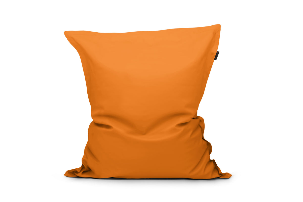 Gros Coussin Pouf Orange Abricot