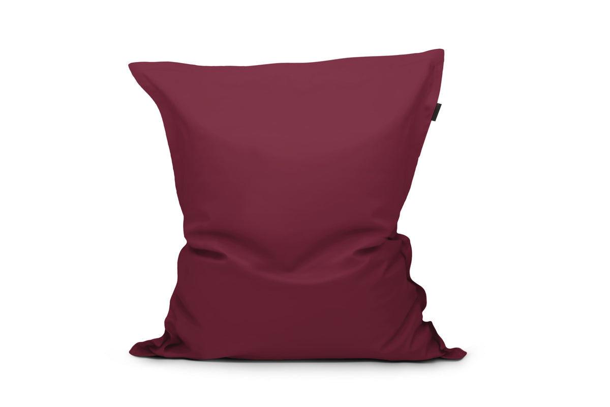 Gros Coussin Pouf Rouge Bordeaux