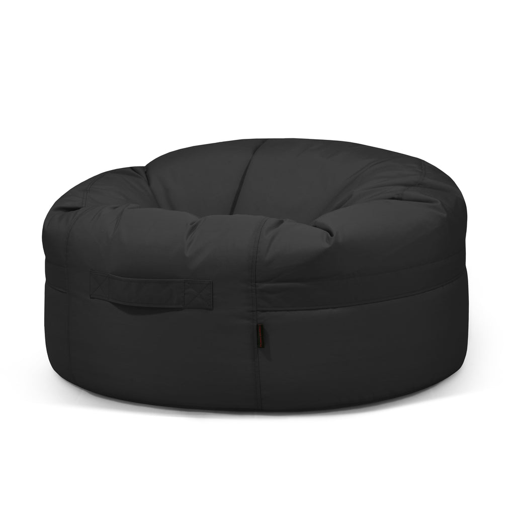 Gros Pouf Rond Exterieur Noir Profond