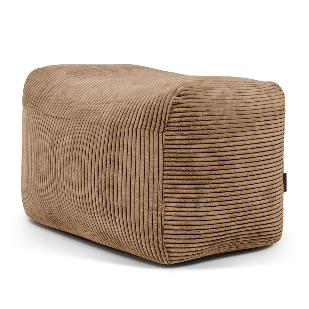 Housse de Pouf de Repose Pied Marron Noisette