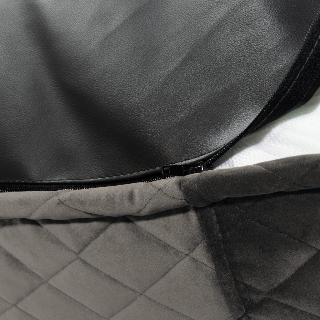 Housse de Pouf XXL en Velours Matelassé