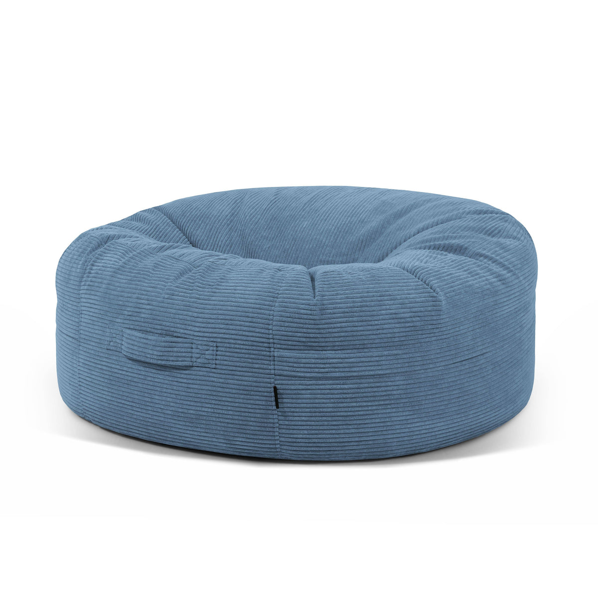 Housse Grand Pouf Rond Bleu Canard