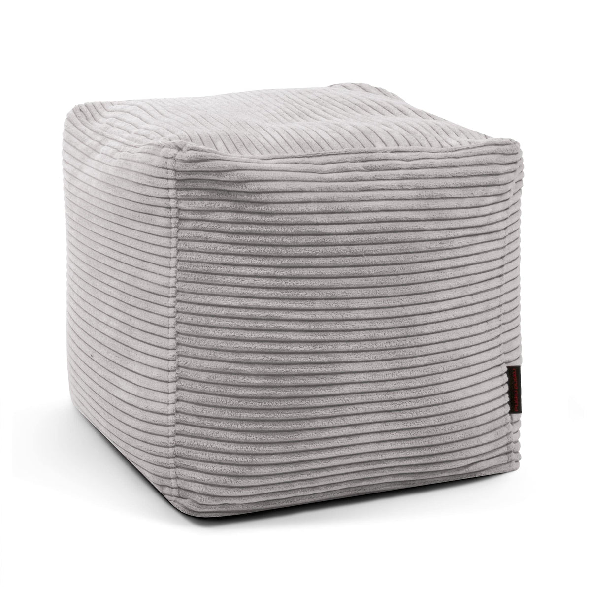 Housse Pouf Cube Gris Perle