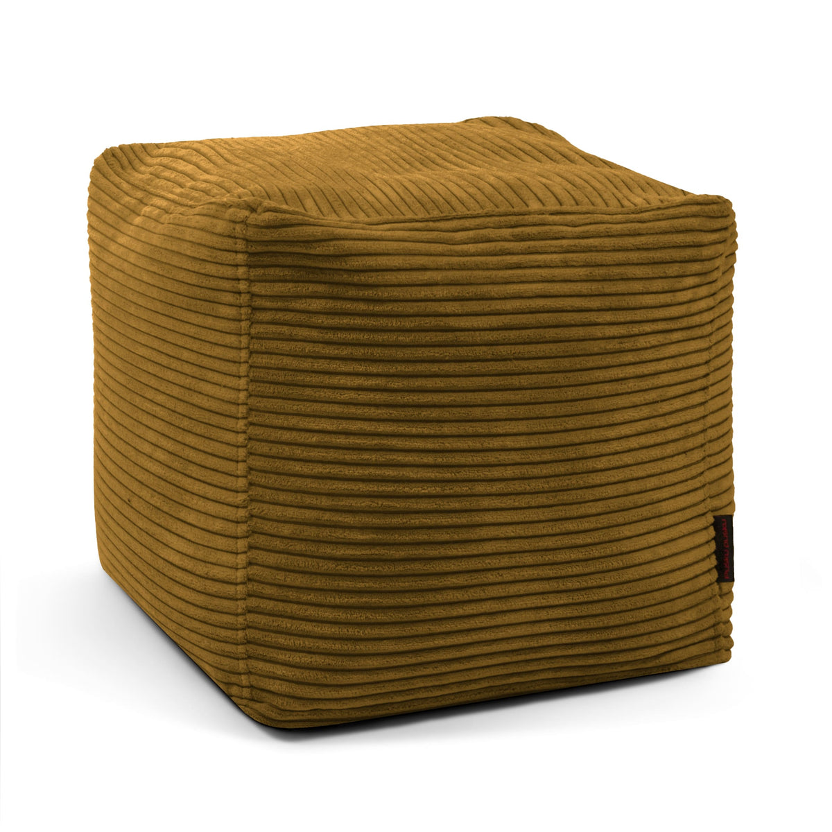 Housse Pouf Cube Jaune Ocre