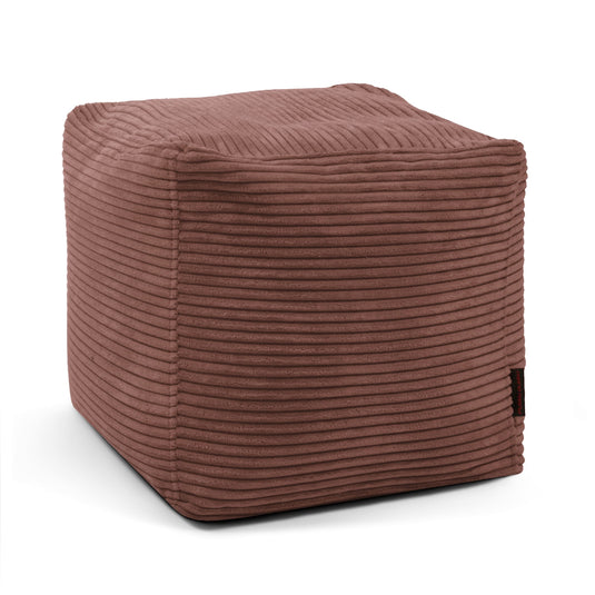 Housse Pouf Cube Rose Taupe