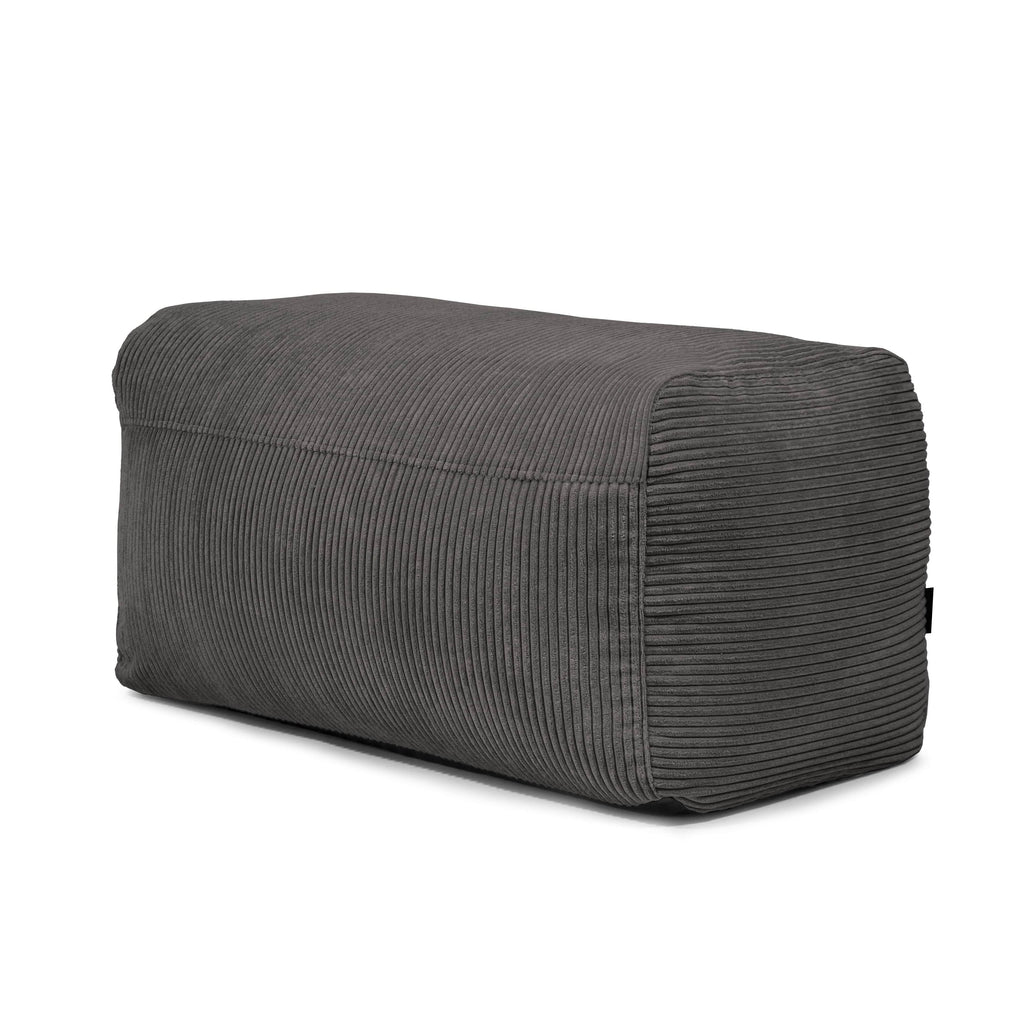 Housse Pouf Rectangulaire Gris Anthracite