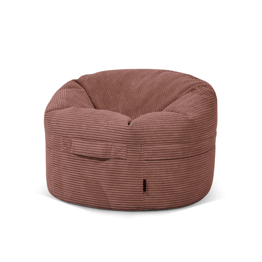 Housse Pouf Rond Rose Taupe