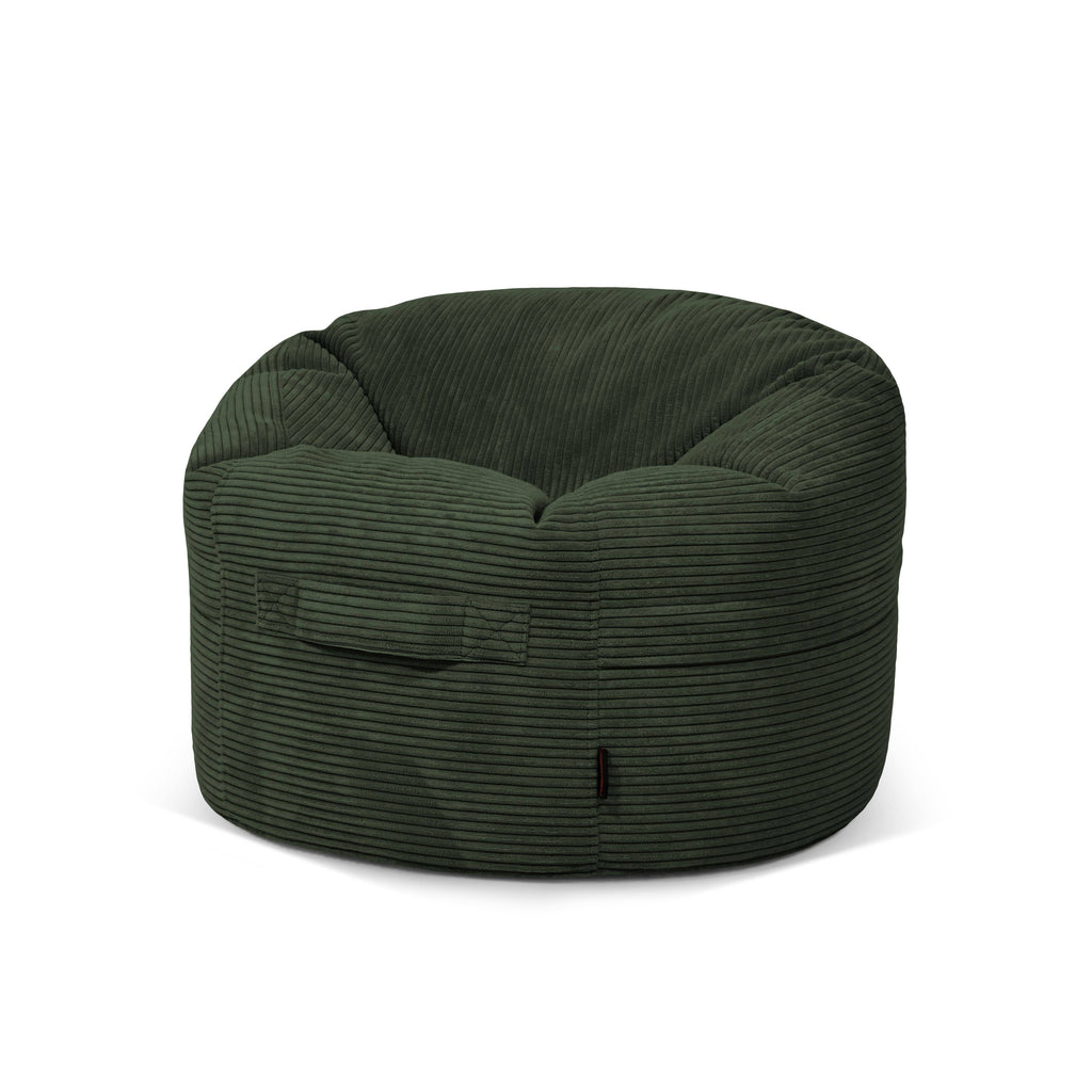 Housse Pouf Rond Vert Forêt