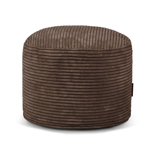 Housse pour Petit Pouf Rond Marron Chocolat