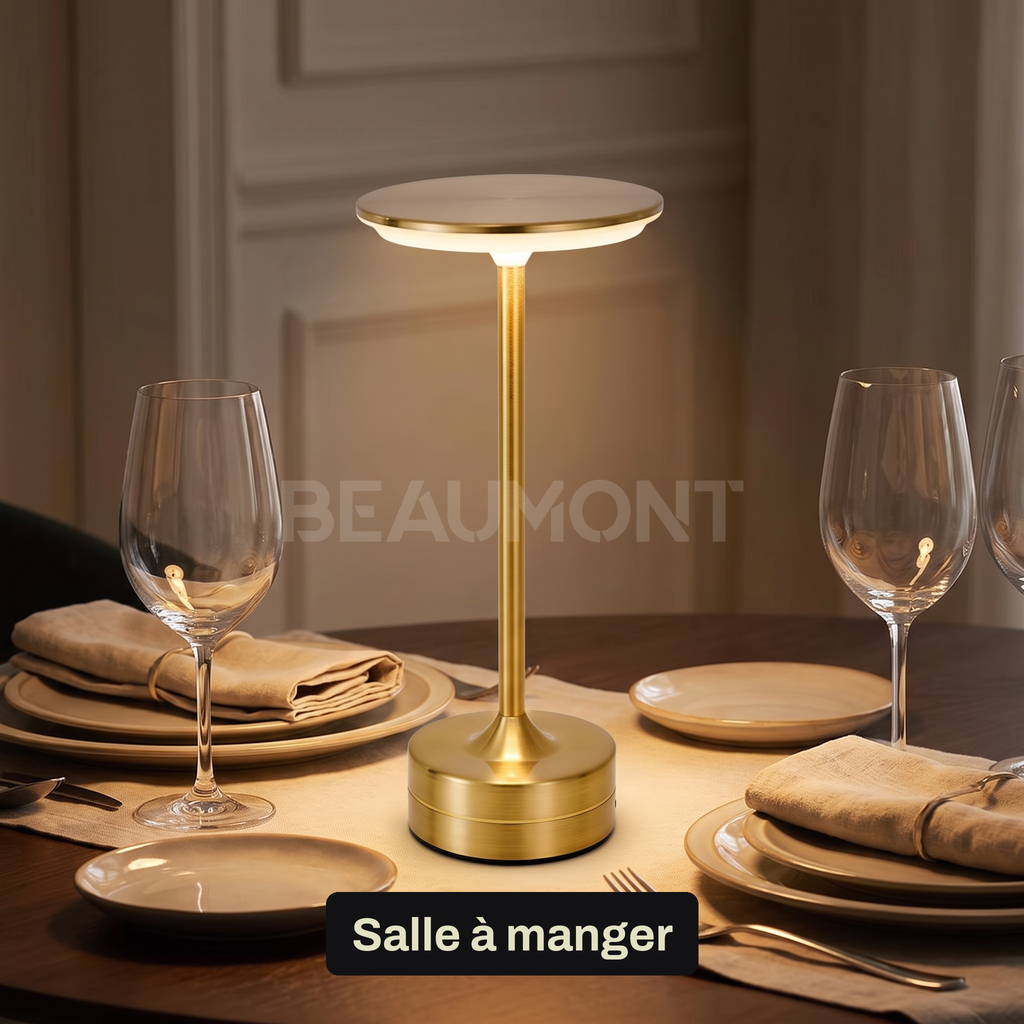 Lampe de Table Sans Fil Rechargeable en Métal, Lampe de Chevet Tactile LED Design avec Variateur pour Maison et Restaurant - Domitille