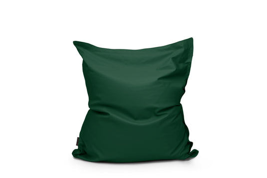 Petit Coussin Pouf Cuir Vert Fôret