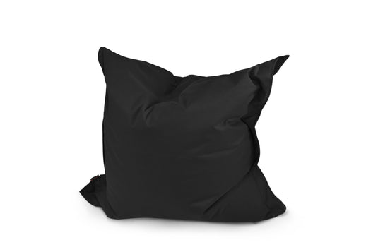 Petit Coussin Pouf Extérieur Noir Profond