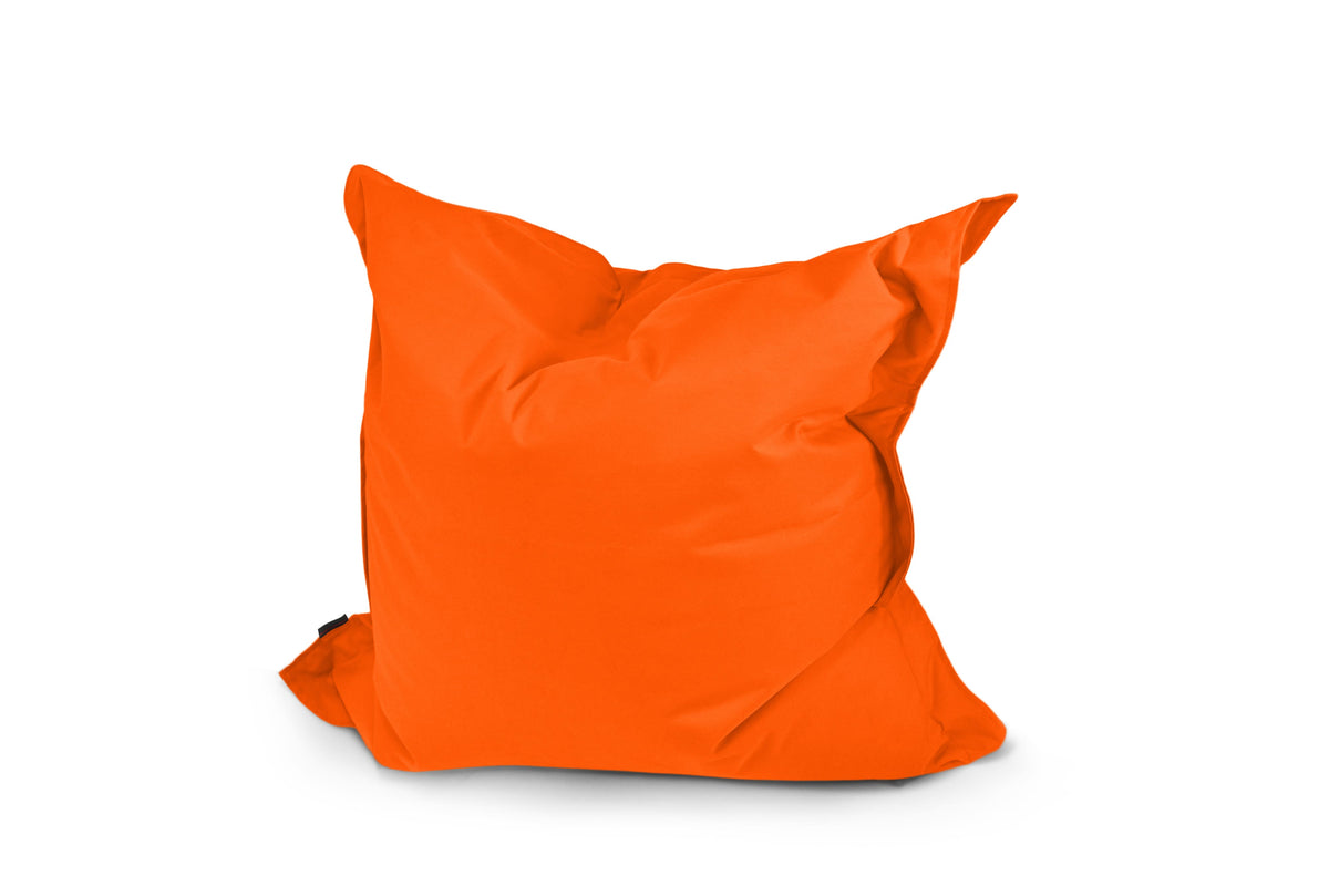 Petit Coussin Pouf Extérieur Orange Mandarine