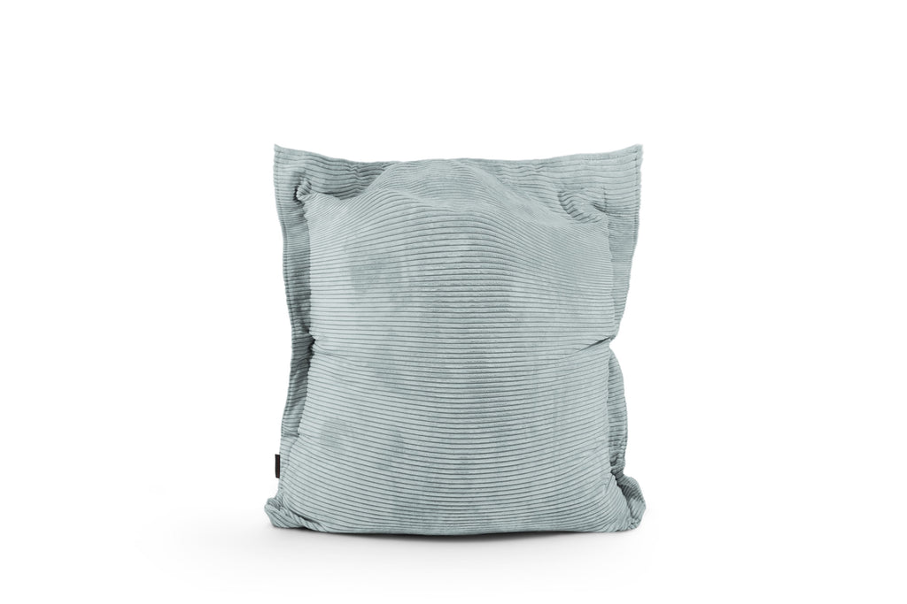Petit Coussin Pouf Velours Cotelé Vert d'eau