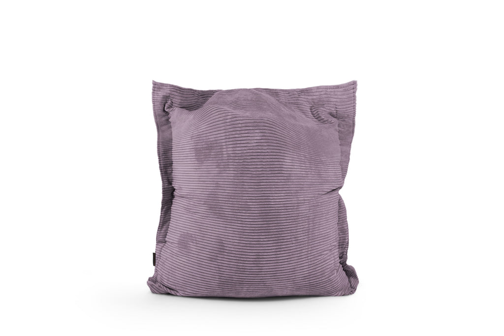 Petit Coussin Pouf Velours Cotelé Violet Lavande
