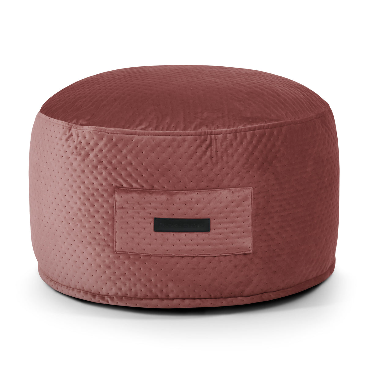 Petit Pouf Capitonné Rouge Amarante